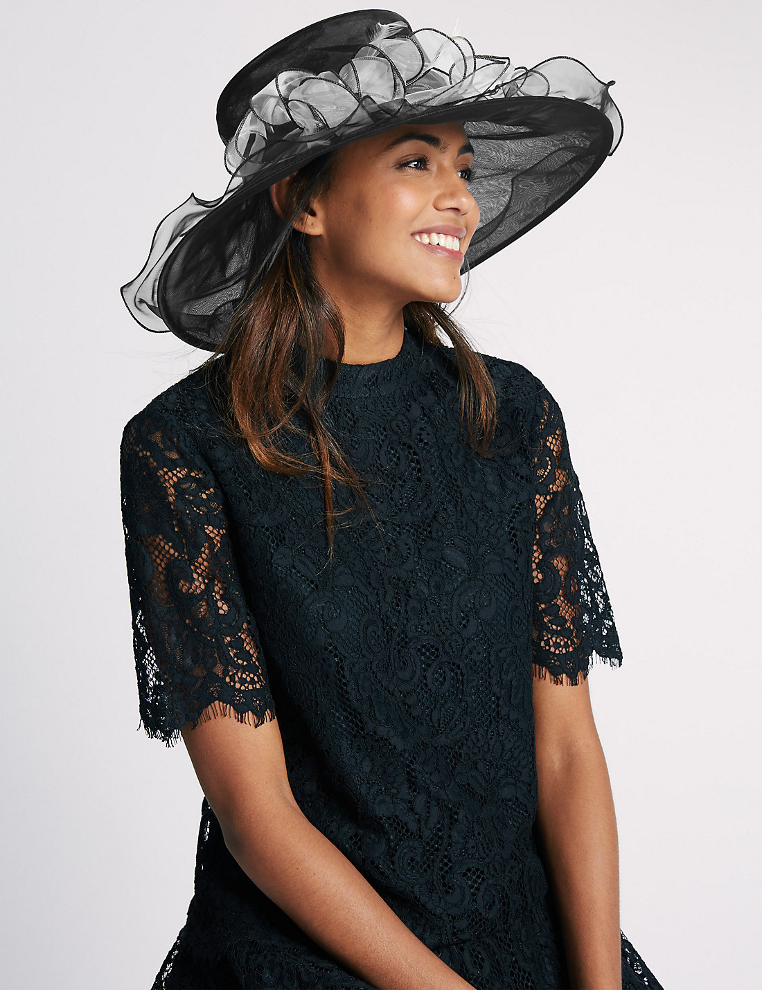 Large Foldable Fluted Hat At Marks and Spencer